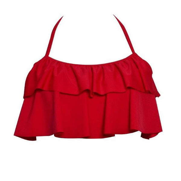 Swimsuit Female Separate Bottom Bikinis 2019 Mujer Ruffle Bikini Tops High Waist Swim Bottoms Panties Women Swimwear Print Pants