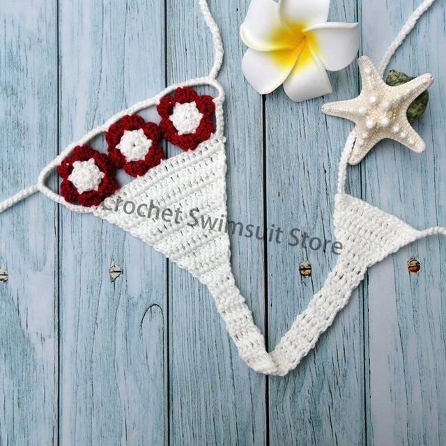2019Super Mini Micro G-strings Thongs Hot Sexy Bikini Bottom Hot Women's Swimwear Crochet Cotton Brazilian Side String Tie Thong