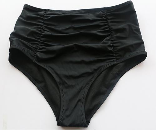 BLESSKISS High Waisted Bikini Bottom Swimwear Women Black Swimsuit Bottom M L