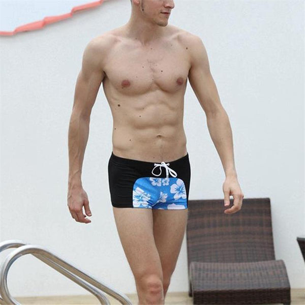 New Sexy Style Swimsuits Trunks Floral Printing Bathing Shorts Drawstring Swimwear Board Shorts Beachwear Bottoms