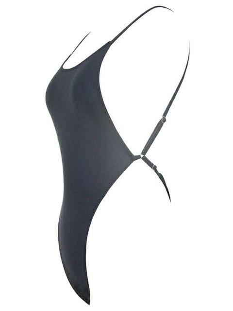 Topmelon Solid Color Micro Thong Bikini Swimwear With High Waist One Piece Extreme Sex Tight Backless Push Up Bikinis Women