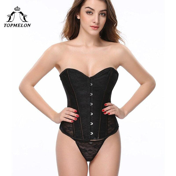 TOPMELON Bustier Corsets and Bustiers Steampunk Corselet Sexy Corset Women Slimming Sexy Black Party Club Shows Corset Tops