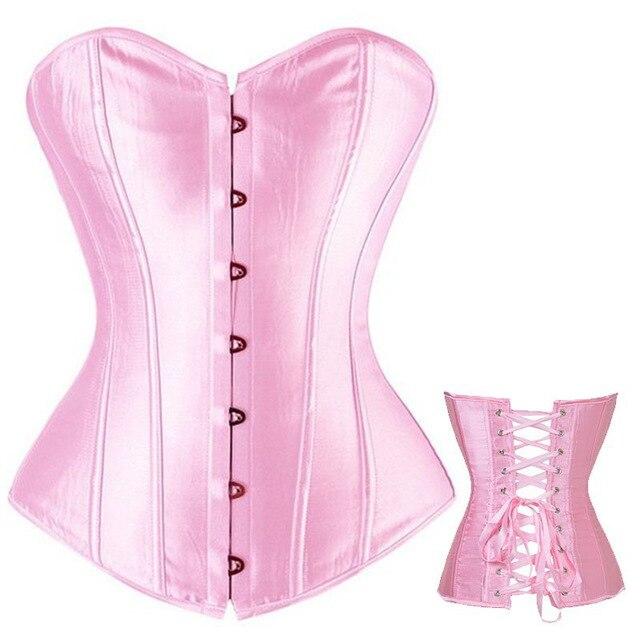 TOPMELON Corset Steampunk Waist Trainer Bustier Gothic Corselet Corset Women Silky Solid Party Shows Club Party Corset Tops
