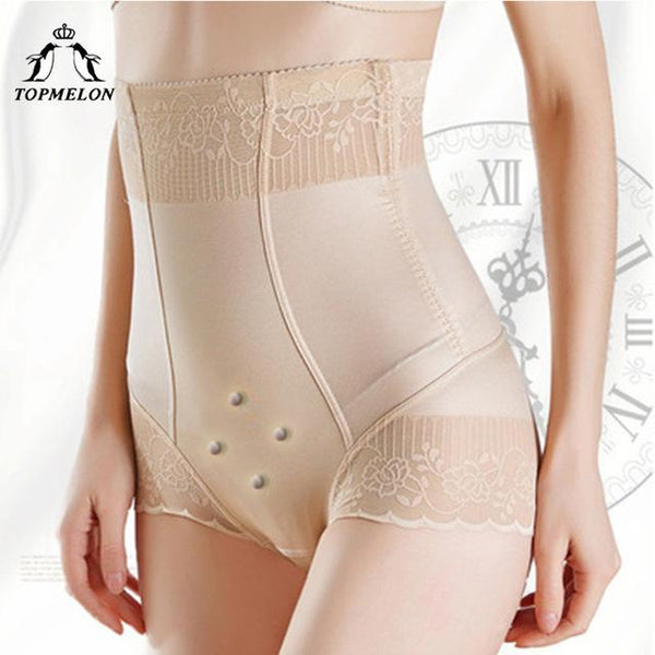 TOPMELON Women Plus Size Lingerie High Waist Slimming Lace Floral Underwear Bodyshaper Control Pants