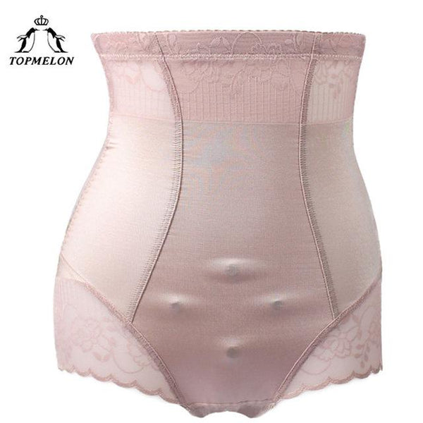 TOPMELON Women Plus Size Lingerie High Waist Slimming Lace Floral Underwear Bodyshaper Control Pants