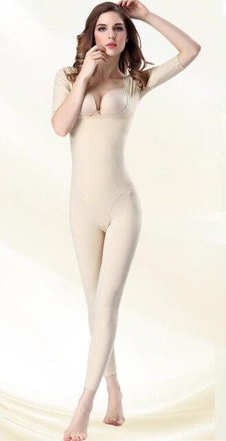 TOPMELON Full Bodysuit Body Shaper Women's Plus Size Midi Sleeve Tummy Shaper Midi Sleeve Slimming Shapewear Spandex