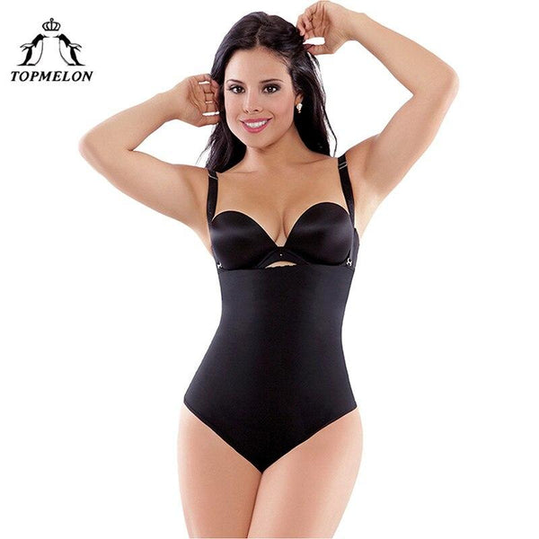 TOPMELON Women Sexy Body Shaper Slimming Underwear Bodysuits Underbust Waist Trainer Tummy Control Latex Waist Cincher Shapers