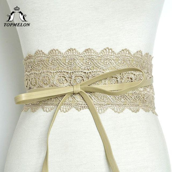 TOPMELON Lace Belts Modeling Strap Slimming Belt Waist Trainer Body Shaper Shapewear Belly Slimming Sheath Floral Waist Shapers