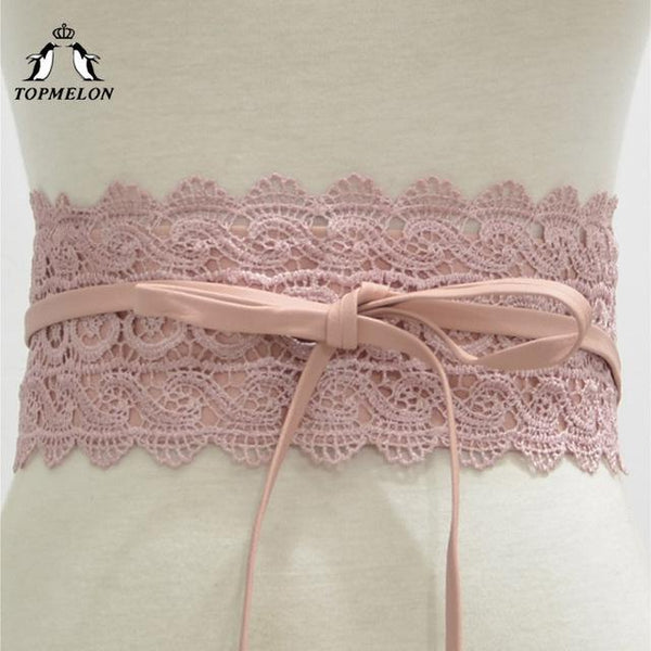 TOPMELON Lace Belts Modeling Strap Slimming Belt Waist Trainer Body Shaper Shapewear Belly Slimming Sheath Floral Waist Shapers