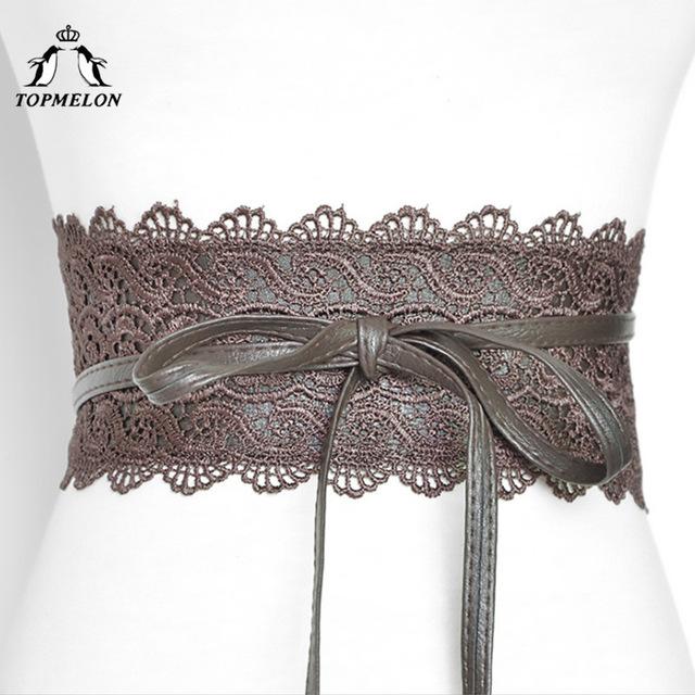 TOPMELON Lace Belts Modeling Strap Slimming Belt Waist Trainer Body Shaper Shapewear Belly Slimming Sheath Floral Waist Shapers