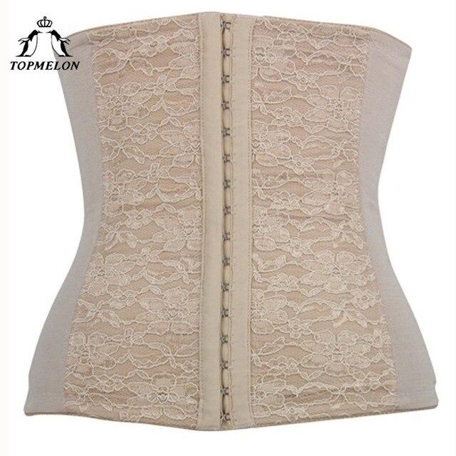 TOPMELON Waist Trainer Modeling Strap Body Shaper Shapewear Belly Slimming Sheath Slimming Belt Lace Floral Underbust Corset 6XL