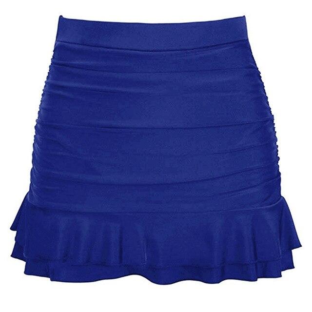 Women swimming skirt swimwear Bottom High Waisted Ruffles d90815