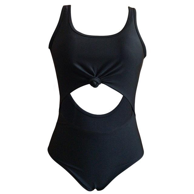 New Ladies Swimsuit Solid Color Bikini Hollow Back Swimwear for Summer LMH66