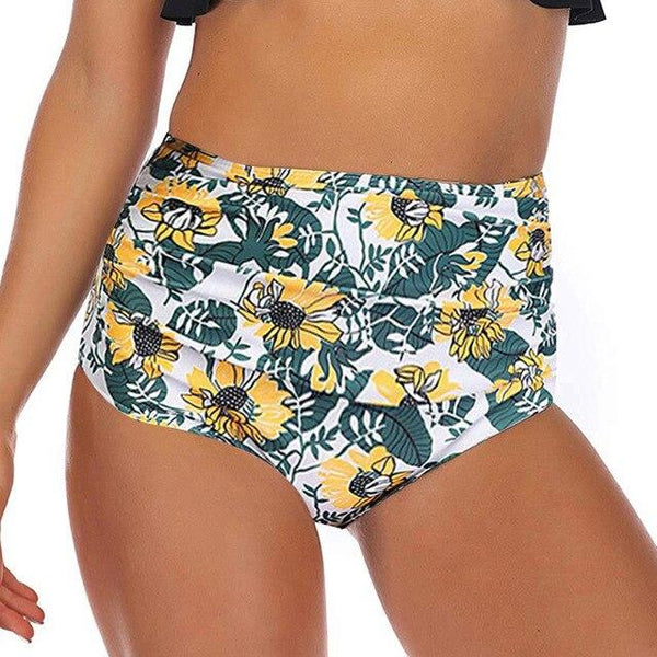 Vertvie High Waist Swimming Trunks Women Separate Female Swimsuit Bottom Shorts Brief Women Underwear Thong Brazilian Swimwear