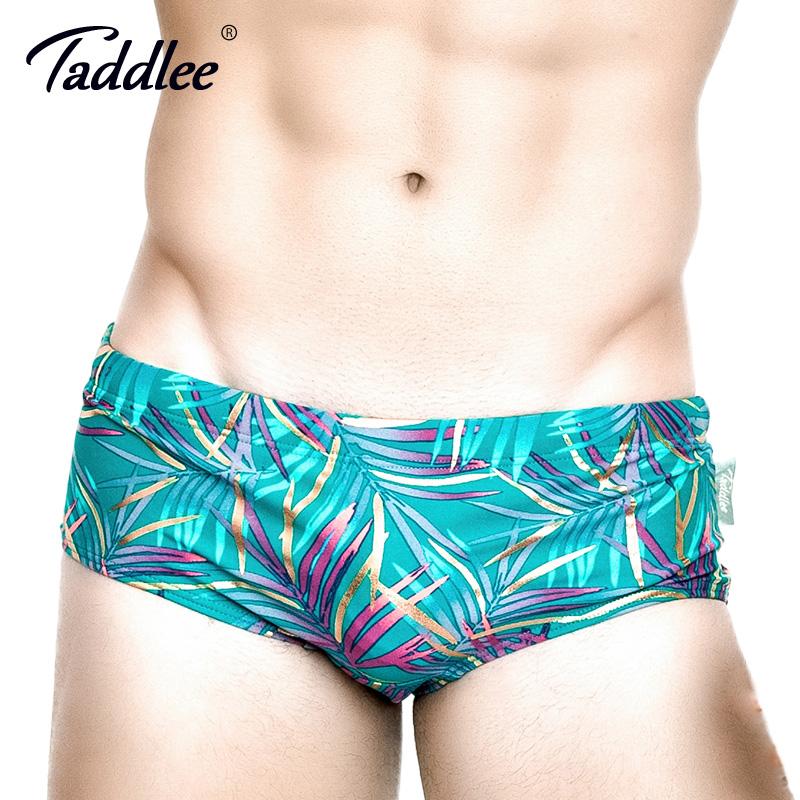 Taddlee Brand Sexy Men's Swimwear Basic Swim Boxer Briefs 3D Printed Bikini Men Swimsuits Gay Low Waist Surf Board Trunks Gay