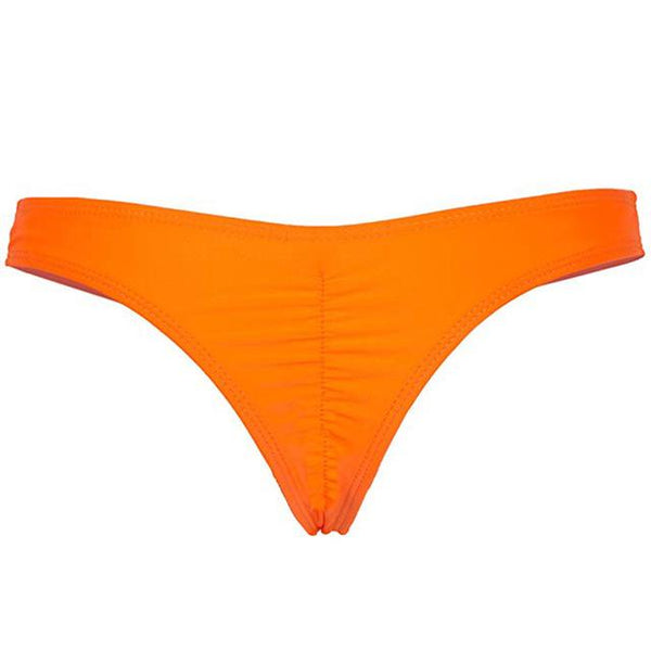 Vertvie Separates Bikini 2019 Summer New Women's Swimwear Fold Solid Panties Single Piece Sexy Low Waist Beach Shorts for Female