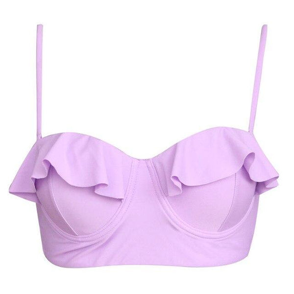 FORUDESIGNS women bikini tops push up bra string one piece floral seaside biquini lady Swimsuits Brazilian swimwear sports bras