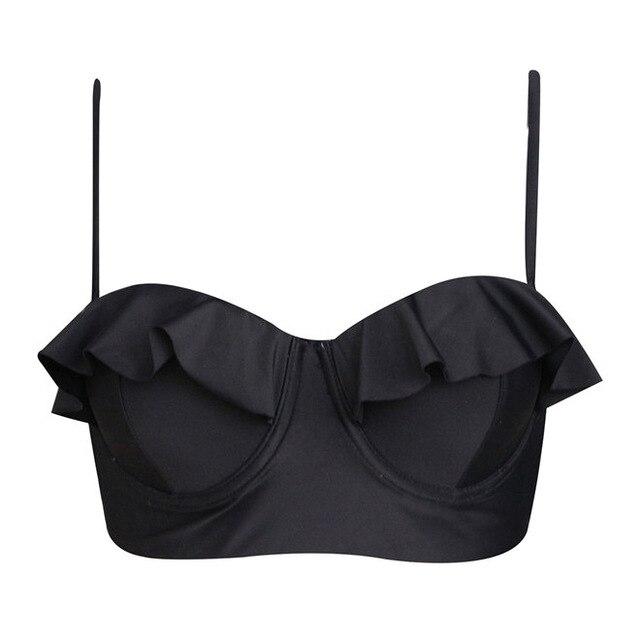 FORUDESIGNS women bikini tops push up bra string one piece floral seaside biquini lady Swimsuits Brazilian swimwear sports bras