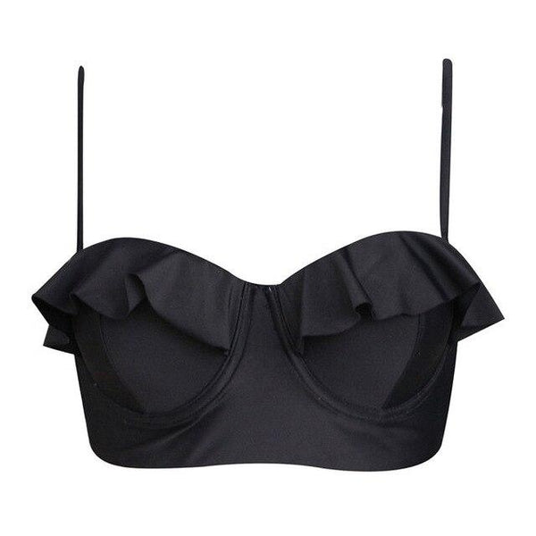 FORUDESIGNS women bikini tops push up bra string one piece floral seaside biquini lady Swimsuits Brazilian swimwear sports bras