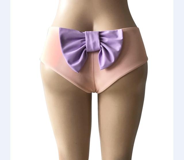 Womens Brazilian Bikini Bottoms Bowknot Sexy Swimwear Panties Ladies Swimsuit Briefs Bathing Panties