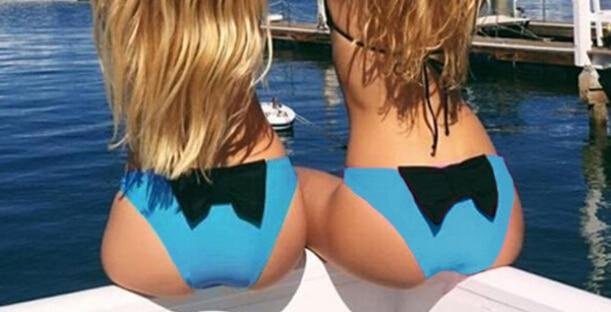 Womens Brazilian Bikini Bottoms Bowknot Sexy Swimwear Panties Ladies Swimsuit Briefs Bathing Panties
