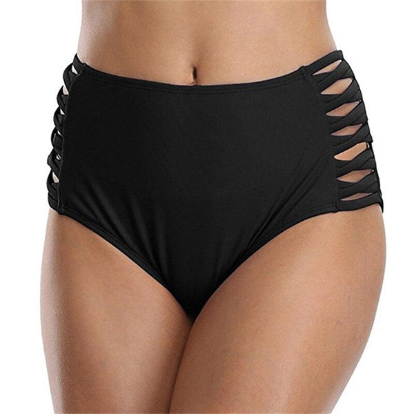 Women Lady Swimming Separate Bikini Bottoms Cut-Outs Sexy Brazilian Suit Trunks Swimwear Sports For Female Black Swim Shorts
