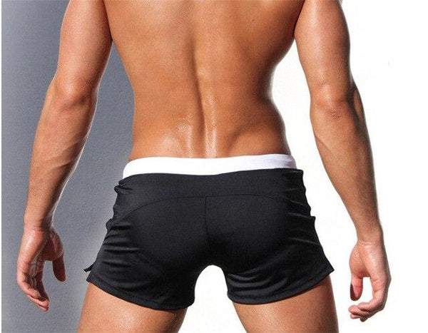 New Arrival Men's Swimwear Swimsuits Surf Board Beach Wear Swim Trunks Boxer Soft Lace Up Waist Shorts