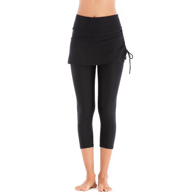 Women High Waisted Bikini Swim Pants Shorts Bottom Swimsuit Conservative Glossy Large size Swimwear Bathing 2019 #373