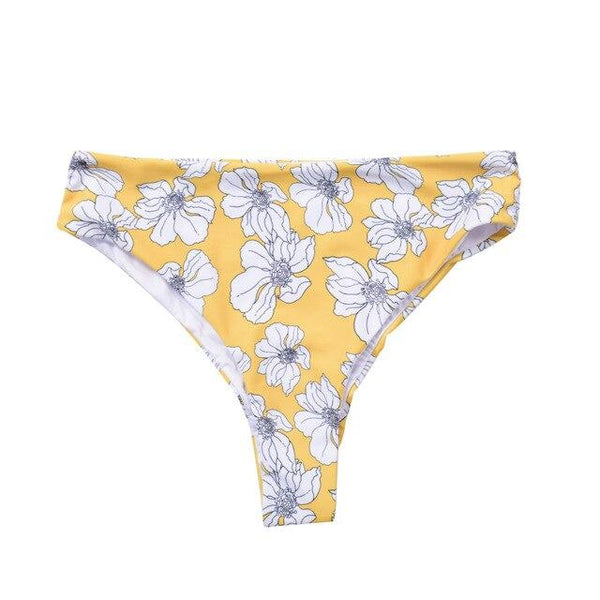 2019 Bikini Bottom bathing suits Solid Brazilian Bottoms Swim Briefs Swimwear Female Black Low Waist Bikini Sexy