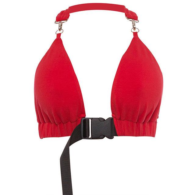 Sexy Women Front Buckle Halter Bandage Bikini Bra Top Bralette Bralet Bustier Crop Tank Tops Swimwear Beachwear Biquini