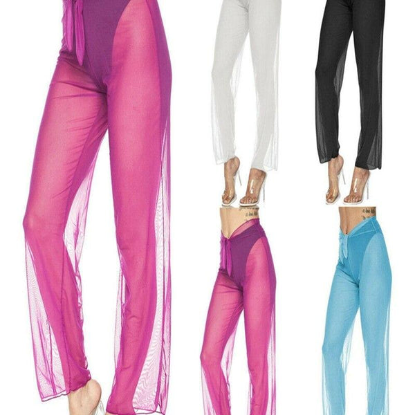 Women Sexy Beach Mesh Sheer Bikini Cover Up Swimwear Bathing Pants Trousers Summer Costume