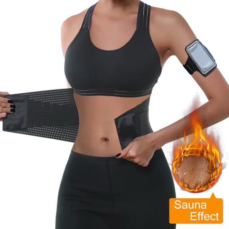 Women Waist Support High Elastic Lumbar Waist Trimmer Belt Exercise Weight Loss Shaper Gym Fitness Belts With Phone Armband Bag