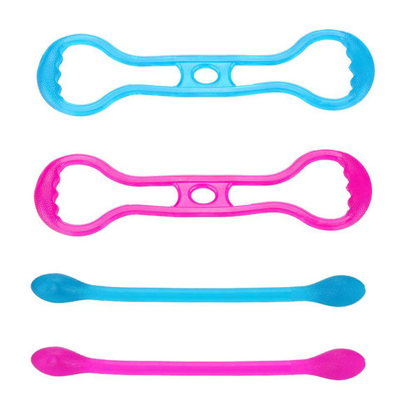 2Pcs Silicone Yoga Pull Rope Resistance Bands Muscle Chest Expander Set Fitness Bodybuilding Workout Pulling Exerciser Pull Rope