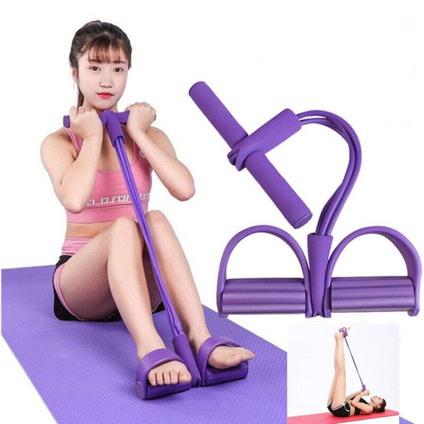 Fitness Gum 4 Tube Resistance Bands Latex Pedal Exerciser Sit-up Pull Rope Expander Elastic Bands Yoga equipment Pilates Workout