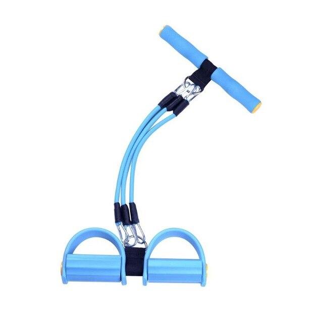 TPE Fitness 3 Tube Resistance Bands Foot Pedal Exerciser Sit-up Pull Rope Latex Pedal Exerciser Sit-up Pull Rope Expander