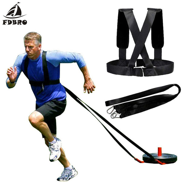 FDBRO Resistance Training Running Speed Exercise Workout Expander Fitness Band Resistance Bands Weight Bearing Shoulder Strap