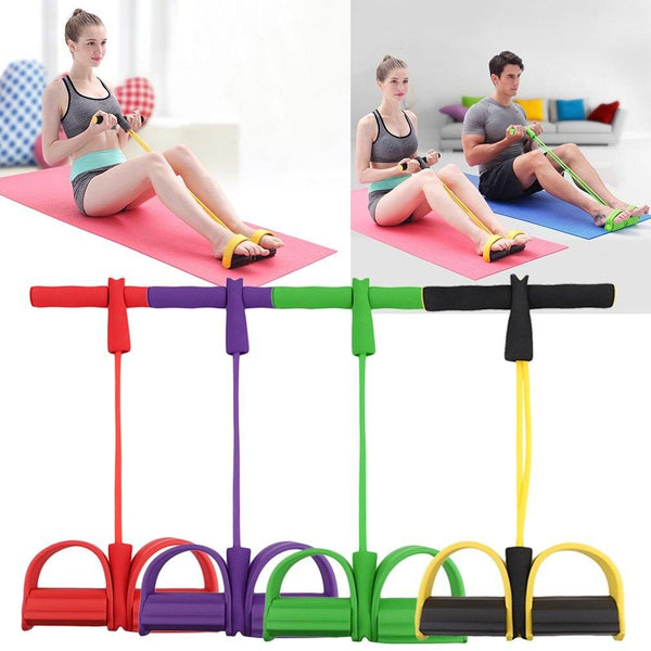 Yoga Pull Rope Expander Resistance Trainer Resistance Band Rope Tube Elastic Yogas Exercise Equipment for Yoga Pilates Workout