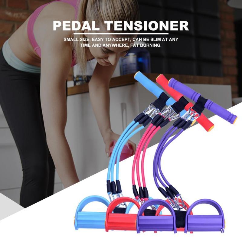 Soft Home Gym Equipments 3 Tube Elastic Sit-Up Pull Rope Fashionable Fitness Resistance Band Indoor Fitness Accessories