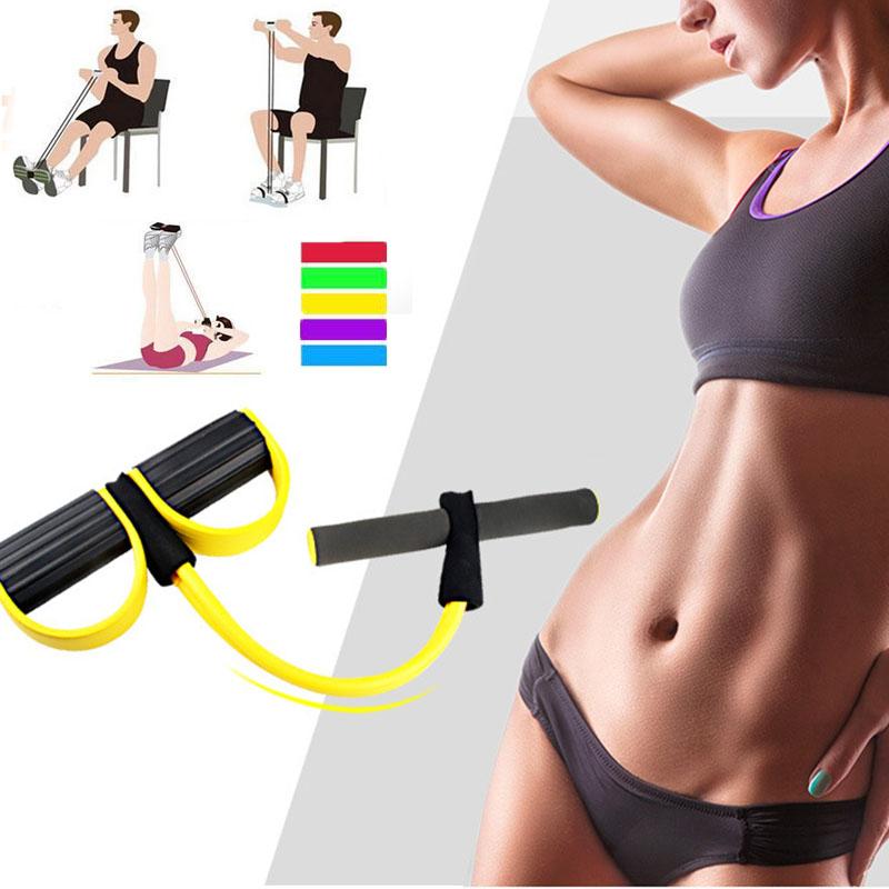 Elastic Bands For Fitness Resistance Band Pull Rope 2 Tube Foot Pedal Body Slim Trainer Training Tape Yoga Sports Training Bands