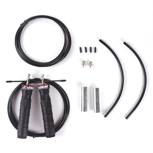 Crossfit Jump Ropes Weighted Skip Speed Jump Rope with Extra Speed Cable Ball Bearings Anti-Slip Handle for Boxing Bodybuilding