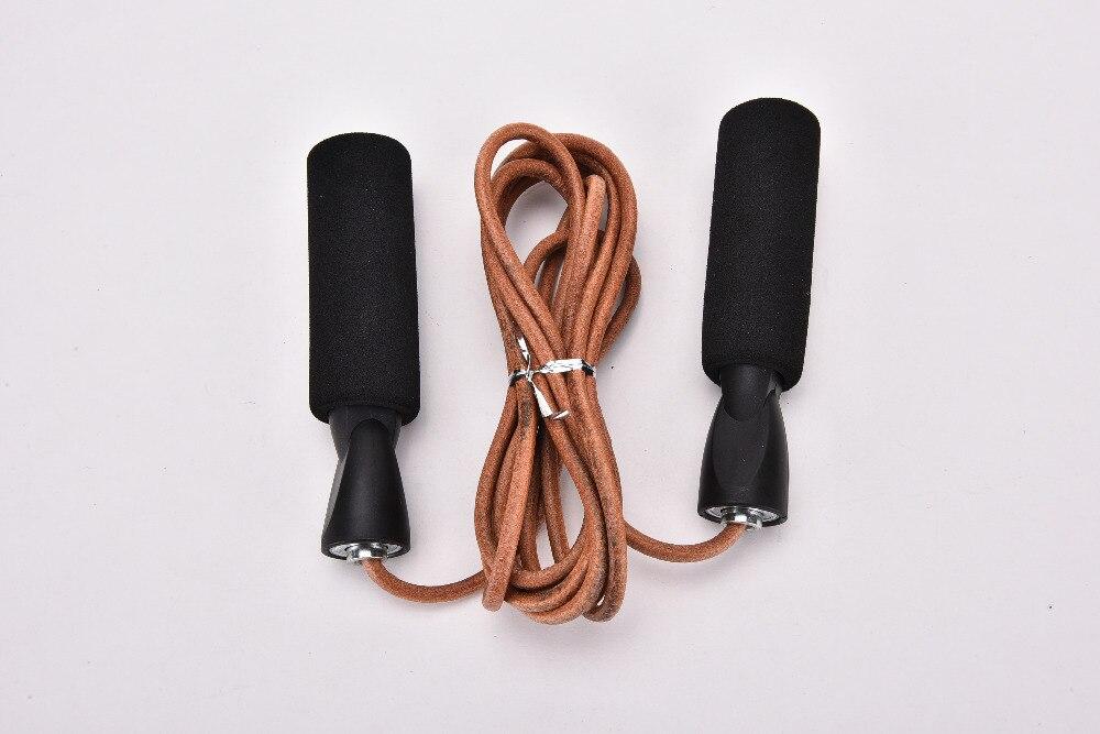 Top Quality Leather Skipping Speed Rope Adjustable Weighted Fitness Boxing Gym Exercise 2.7M