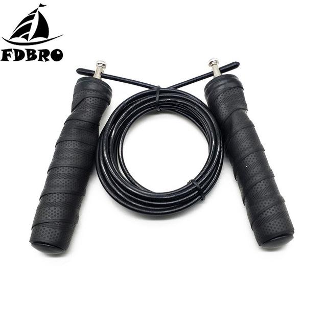 FDBRO Jump Rope Skip Speed Weighted Jump Ropes with Extra Speed Cable Ball Bearings Anti-Slip Handle for Double Unders Crossfit
