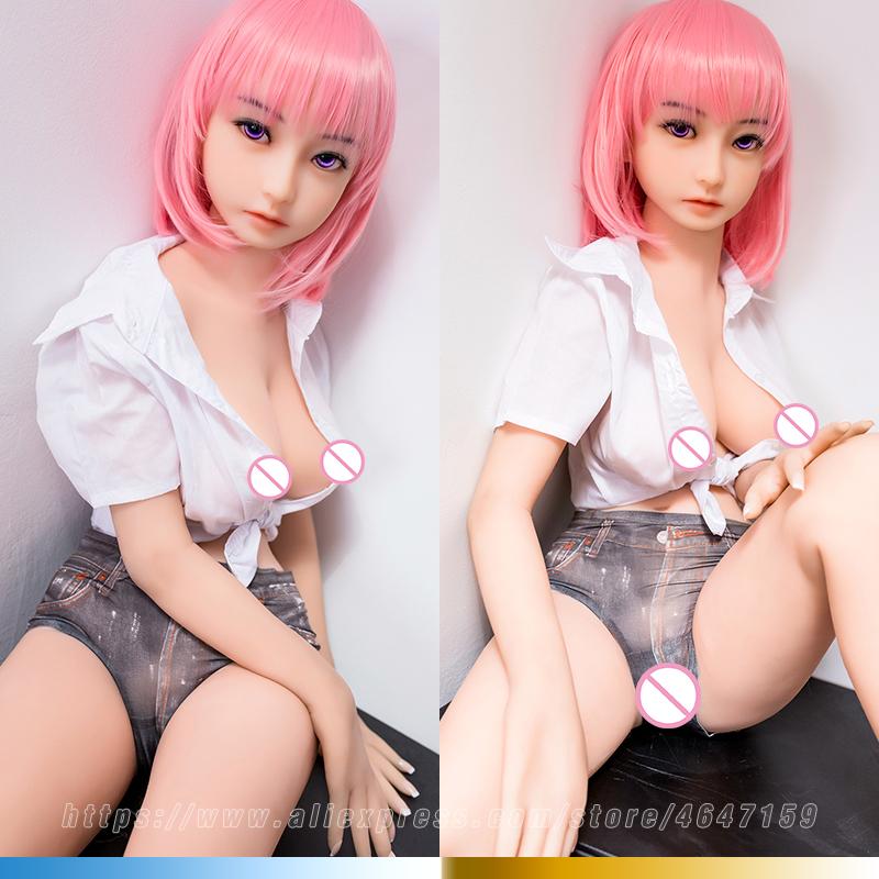 125cm Japanese Full Silicone Love Doll, Sex Doll with Skeleton, Oral Adult Doll with Vagina Anal Boobs Real Pussy Sex Toys