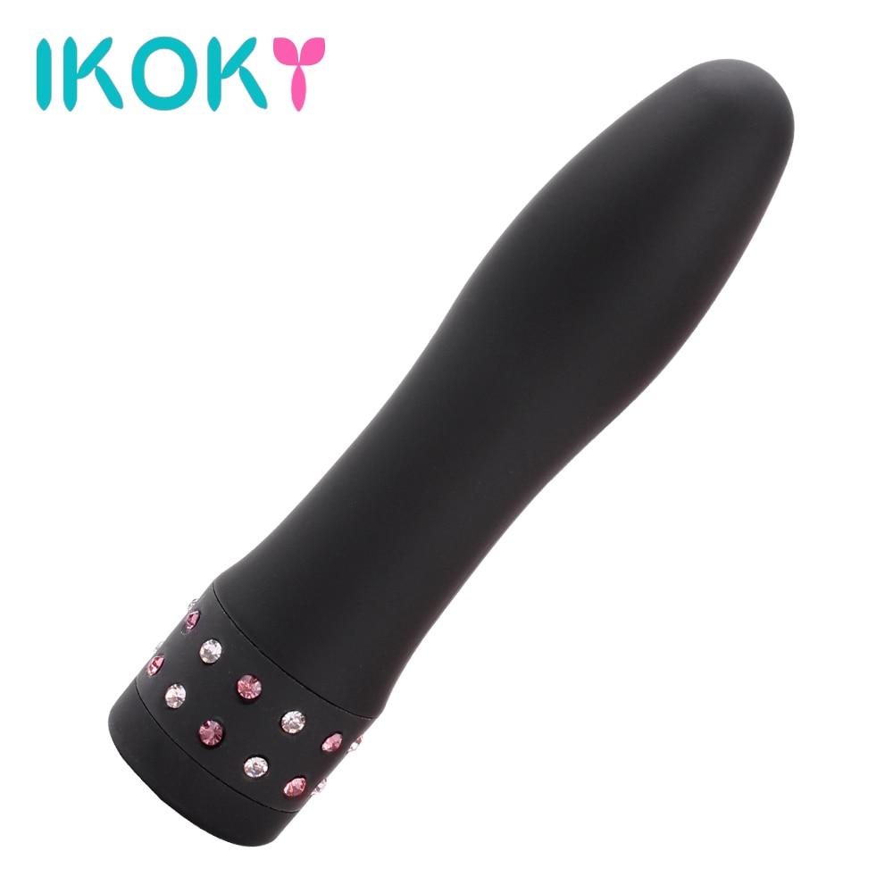 IKOKY Multispeed Diamond Bullet Vibrator Dildo G-Spot Massager Sex Toys for Woman Female Magic Vibrating AV Stick Adult Products