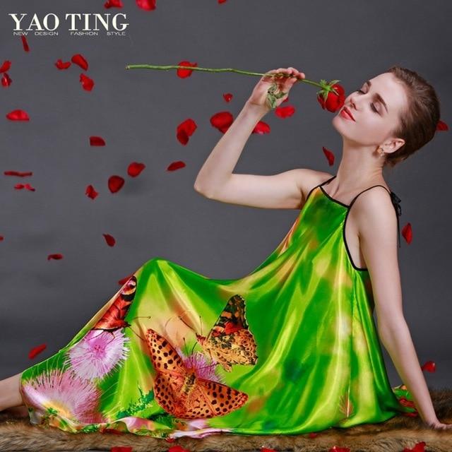 RB022 High Qulaity 2015 Zanzea Sexy New Women Floral Silk Strap Sleepwear Casual Loose Maxi Long Nightdress Nightgown