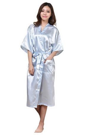 High Quality Black Women Silk Rayon Robe Sexy Long Lingerie Sleepwear Kimono Yukata Nightgown Plus Size S M L XL XXL XXXL A-050