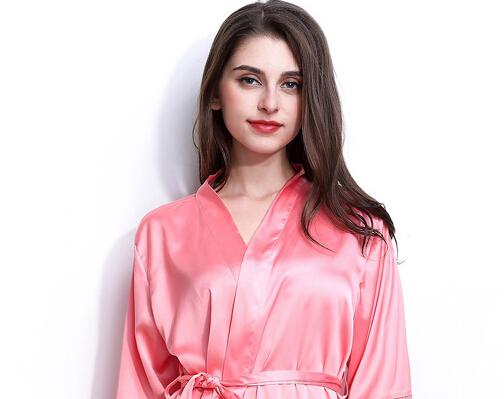 High Quality Black Women Silk Rayon Robe Sexy Long Lingerie Sleepwear Kimono Yukata Nightgown Plus Size S M L XL XXL XXXL A-050