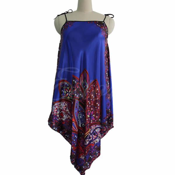 New Arrive Women Sexy Nightgown Long Sleepwear Faux Silk Bath Robe Dress Chemise