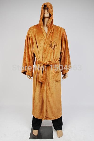 Star Wars Jedi Knight Robe Deluxe Bath Robe Darh Vader Cosplay Costume Brown Robe Dress Gown Sleeping Wear Pajamas