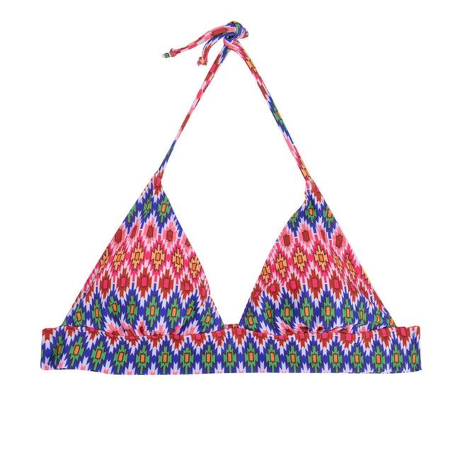 M&M Women Bikini Top Micro Bikini Samll Push Up Ruched String Solid Swimwear Beach Sexy Swimsuit Sporty Girls Beach Wear T606